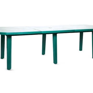 Стол овальный пластиковый "Комби" со вставкой